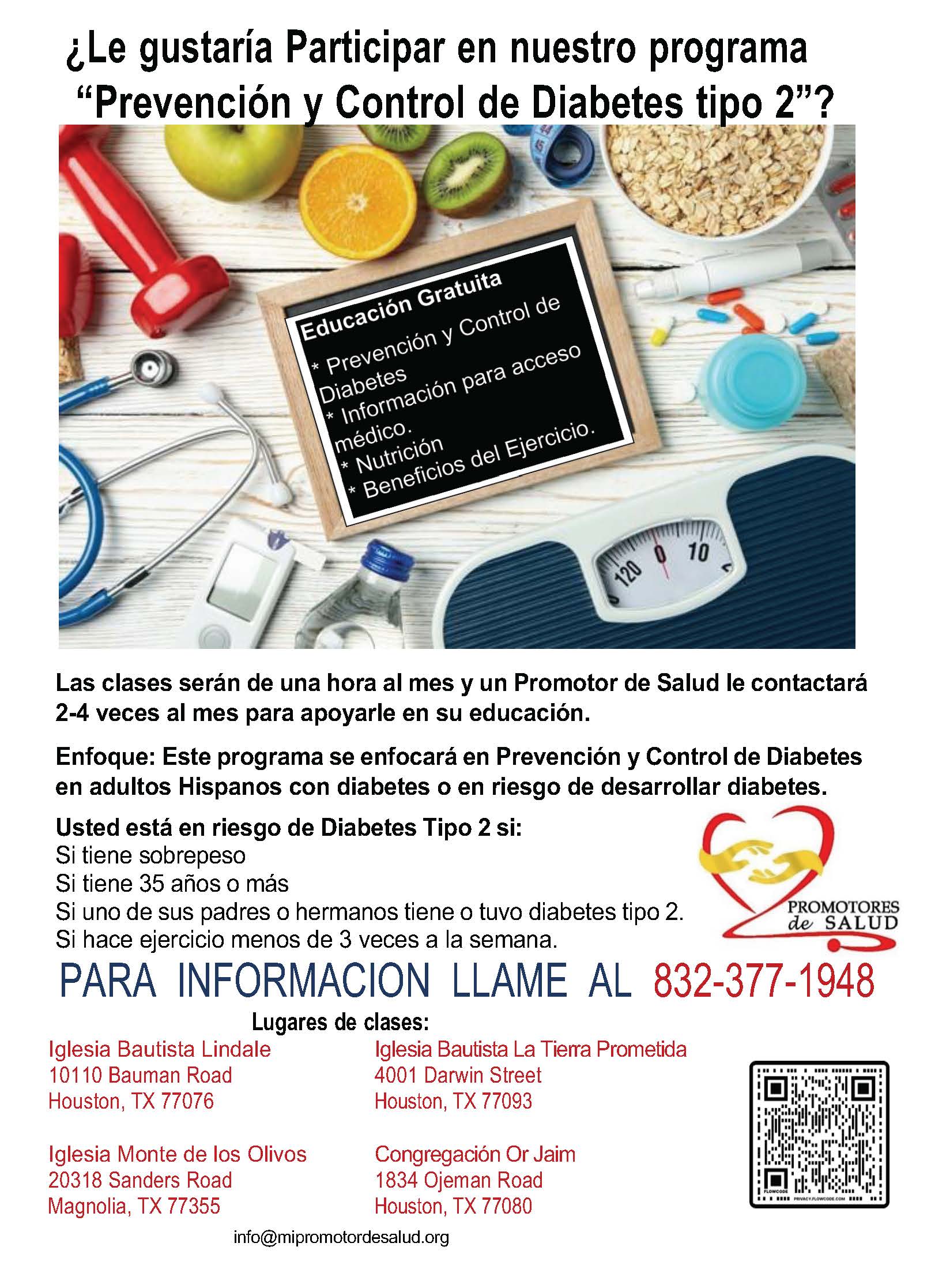 Flyer – SPANISH with QR Code 4 Churches TEPHI 5, 6, 7, 8